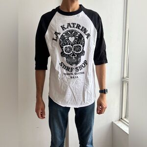 La Katrina Surf Shop - 3/4 Sleeve - Size Large
